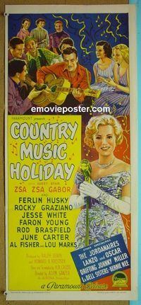 #7285 COUNTRY MUSIC HOLIDAY Australian daybill movie poster '58