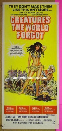 #7288 CREATURES THE WORLD FORGOT Australian daybill movie poster '71