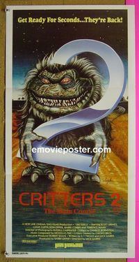 #7289 CRITTERS 2 Australian daybill movie poster '88 Scott Grimes