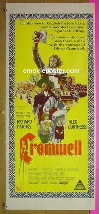 #7291 CROMWELL Australian daybill movie poster '70 Richard Harris