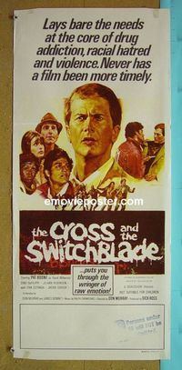 #7292 CROSS & THE SWITCHBLADE Australian daybill movie poster '72