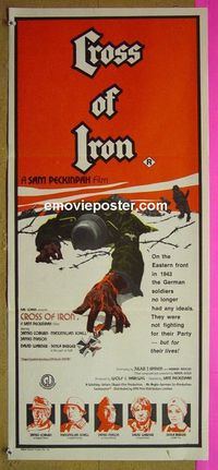 #7293 CROSS OF IRON Australian daybill movie poster '77 Peckinpah