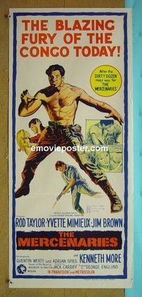 #7303 DARK OF THE SUN Australian daybill movie poster '68 Mimieux
