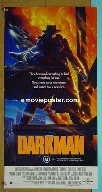 #7304 DARKMAN Australian daybill movie poster '90 Sam Raimi