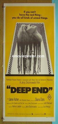 #7319 DEEP END Australian daybill movie poster '71 Skolimowski