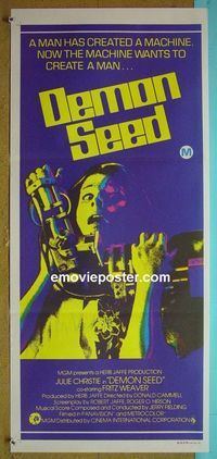 #7324 DEMON SEED Australian daybill movie poster '77 Christie sci-fi!