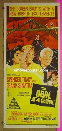 #7329 DEVIL AT 4 O'CLOCK Australian daybill movie poster 61 Tracy