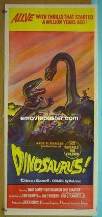 #7338 DINOSAURUS Australian daybill movie poster '60 prehistoric!