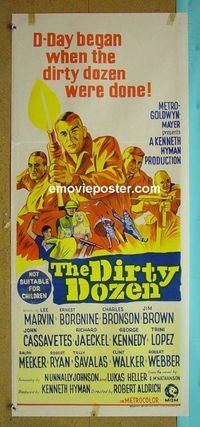 #7340 DIRTY DOZEN Australian daybill movie poster '67 Bronson