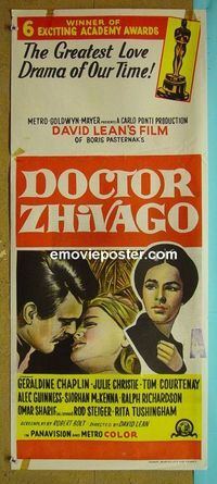 #7343 DOCTOR ZHIVAGO awards Australian daybill movie poster '65 David Lean