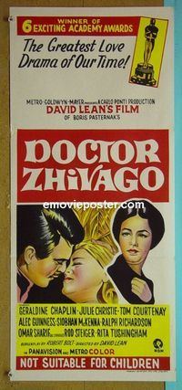 #7344 DOCTOR ZHIVAGO awards Australian daybill movie poster '65 David Lean