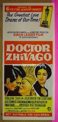 #7345 DOCTOR ZHIVAGO awards Australian daybill movie poster '65 David Lean