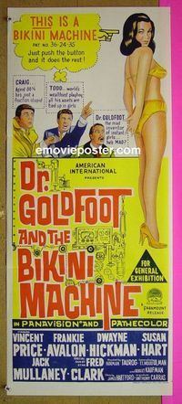 #7348 DR GOLDFOOT & THE BIKINI MACHINE Australian daybill movie poster