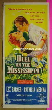 #7354 DUEL ON THE MISSISSIPPI Australian daybill movie poster '55