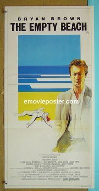 #7362 EMPTY BEACH Australian daybill movie poster '85 film noir!