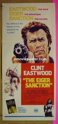 #7360 EIGER SANCTION Australian daybill movie poster 75 Eastwood