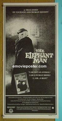 #7361 ELEPHANT MAN Australian daybill movie poster '80 Hopkins