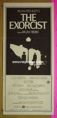 #7373 EXORCIST Australian daybill movie poster '74 Von Sydow
