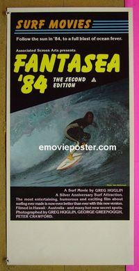 #7048 FANTASEA '84 Australian daybill movie poster '84 surfing!