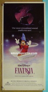 #7380 FANTASIA Australian daybill movie poster R82 Mickey, Disney