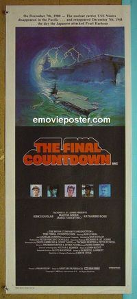 #7386 FINAL COUNTDOWN Australian daybill movie poster '80 Douglas
