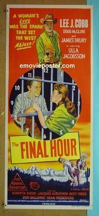 #7387 FINAL HOUR Australian daybill movie poster '62 Lee J. Cobb