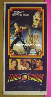 #7394 FLASH GORDON Australian daybill movie poster '80 Von Sydow