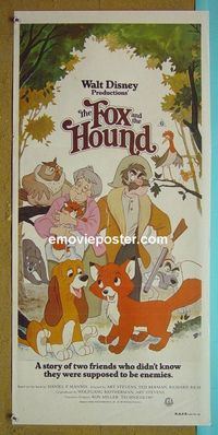 #7401 FOX & THE HOUND Australian daybill movie poster '81 Disney