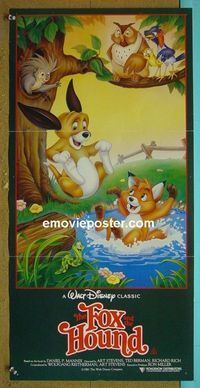 #7402 FOX & THE HOUND Australian daybill movie poster R89 Disney