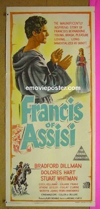 #7405 FRANCIS OF ASSISI Australian daybill movie poster '61