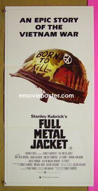 #7415 FULL METAL JACKET Australian daybill movie poster '87 Kubrick