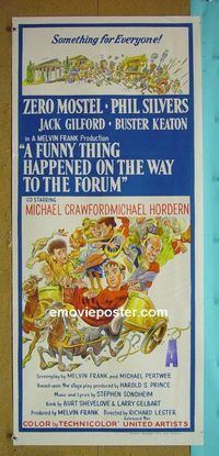 #7417 FUNNY THING HAPPENED ON THE WAY TO THE FORUM Australian daybill movie poster