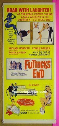 #7418 FUTTOCKS END Australian daybill movie poster '70 UK sex!