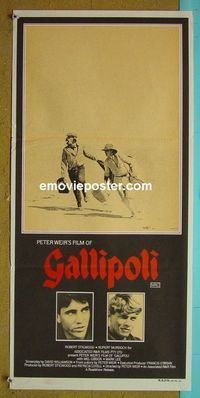 #7420 GALLIPOLI Australian daybill movie poster #2 '81 Peter Weir