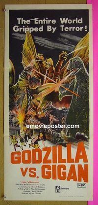 #7432 GODZILLA ON MONSTER ISLAND Australian daybill movie poster '72