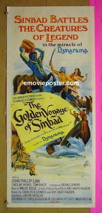 #7434 GOLDEN VOYAGE OF SINBAD Australian daybill movie poster '73