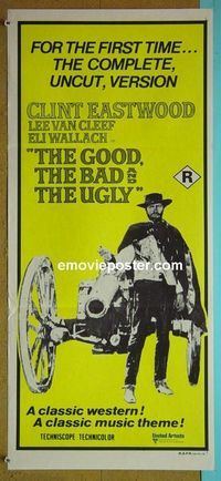 #7438 GOOD, THE BAD & THE UGLY Australian daybill movie poster R70s