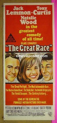 #7441 GREAT RACE Australian daybill movie poster '65 Curtis