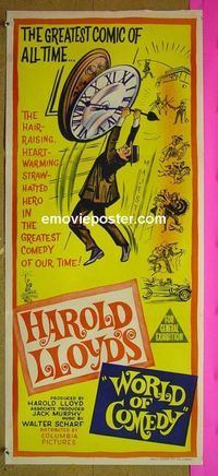 #7459 HAROLD LLOYD'S WORLD OF COMEDY Australian daybill movie poster '62