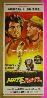 #7460 HATE FOR HATE Australian daybill movie poster '67 Sabato
