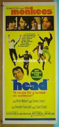 #7461 HEAD Australian daybill movie poster '68 The Monkees