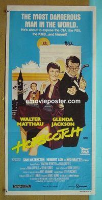 #7483 HOPSCOTCH Australian daybill movie poster 80 Walter Matthau