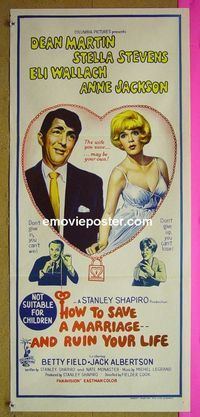 #7490 HOW TO SAVE A MARRIAGE Australian daybill movie poster '68