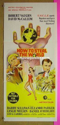 #7491 HOW TO STEAL THE WORLD Australian daybill movie poster '68
