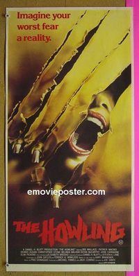 #7492 HOWLING Australian daybill movie poster '81 Wallace, Dante