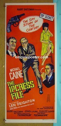 #7511 IPCRESS FILE Australian daybill movie poster '65 Caine