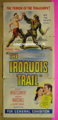 #7513 IROQUOIS TRAIL Australian daybill movie poster '50 Montgomery