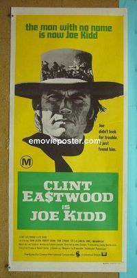 #7525 JOE KIDD Australian daybill movie poster 72 Eastwood,Duvall