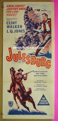 #7528 JULESBURG Australian daybill movie poster '56 Cheyenne Bodie