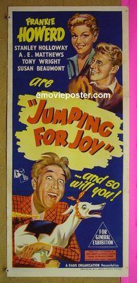 #7531 JUMPING FOR JOY Australian daybill movie poster '55 Howerd
